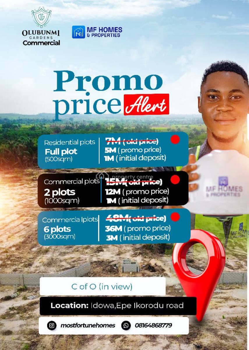 Cheapest Mixed Use Land Available Directly Facing The Expressway Way, Epe, Lagos, Mixed-use Land for Sale