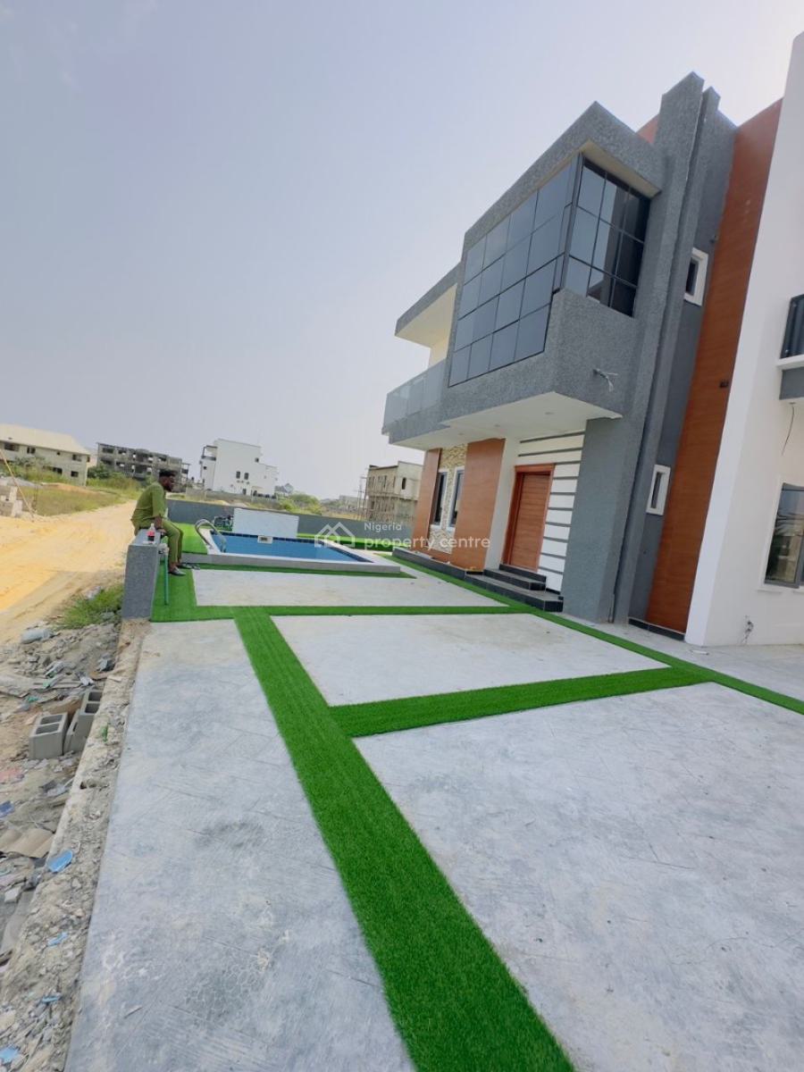 Luxury 4 Bedroom Fully Detached Duplex with a Swimming Pool with Bq, Coastal Road, Ajah, Lagos, Detached Duplex for Sale