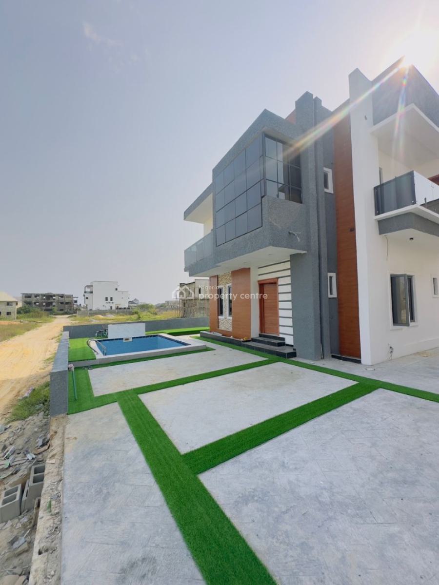 Luxury 4 Bedroom Fully Detached Duplex with a Swimming Pool with Bq, Coastal Road, Ajah, Lagos, Detached Duplex for Sale