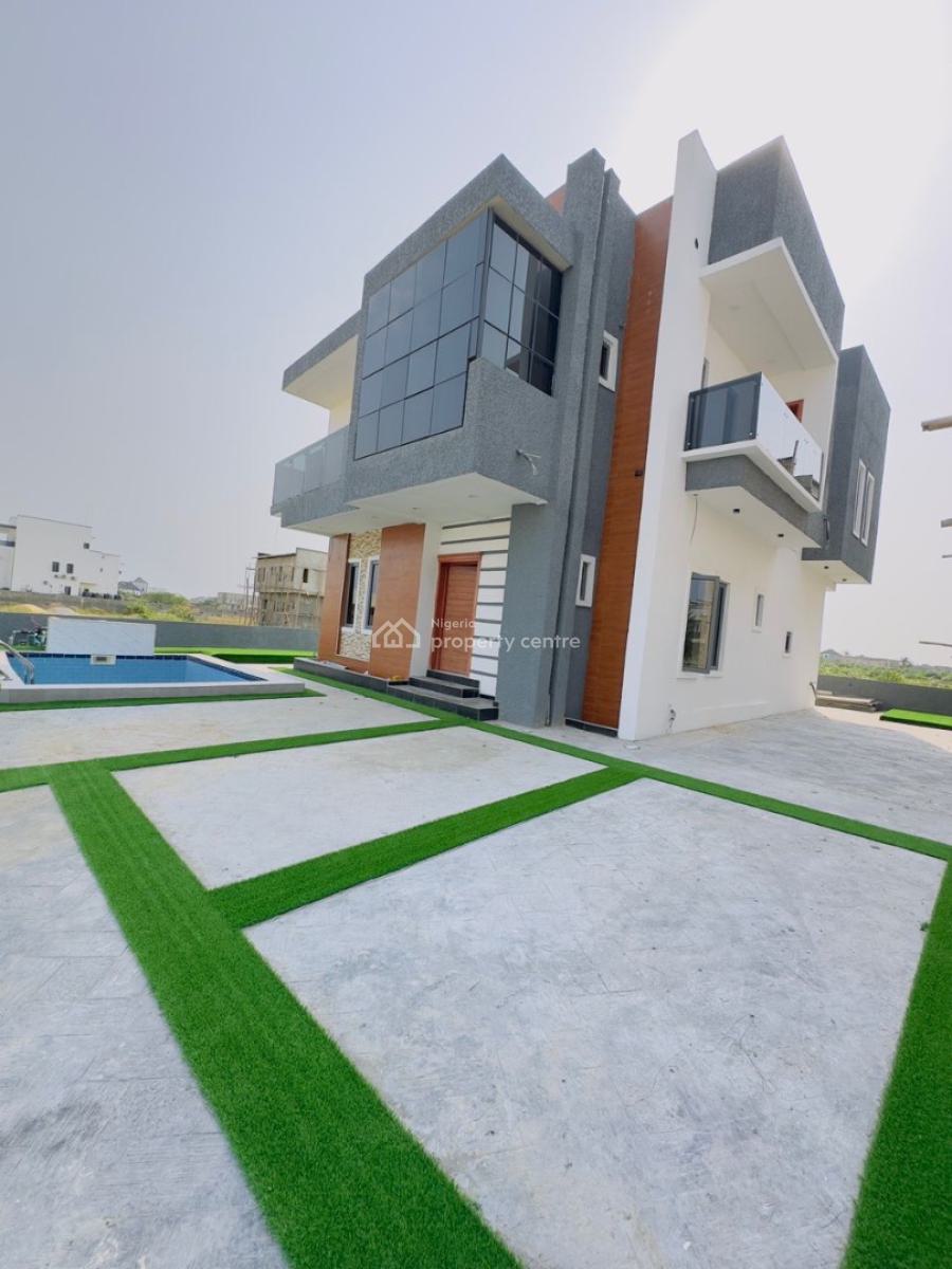 Luxury 4 Bedroom Fully Detached Duplex with a Swimming Pool with Bq, Coastal Road, Ajah, Lagos, Detached Duplex for Sale