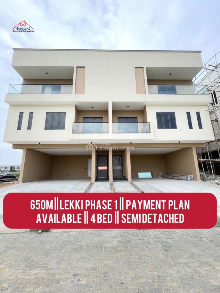 Newly Built Lovely 4 Bedroom Semi Detached Duplex with Payment Plan, Lekki Phase 1, Lekki, Lagos, Semi-detached Duplex for Sale