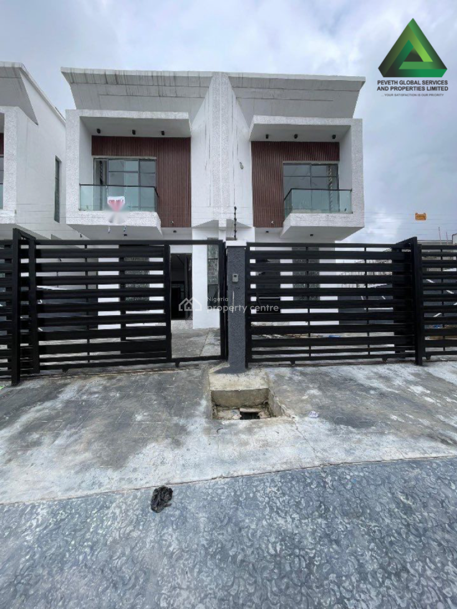 4 Bedroom Semi Detached Duplex with Bq, Ikota, Lekki, Lagos, Detached Duplex for Sale