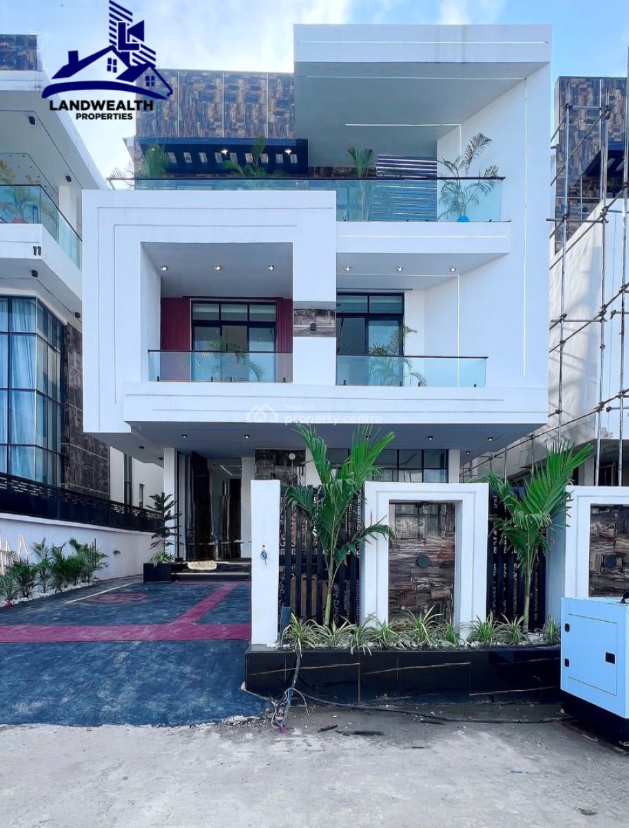 Contemporary 5 Bedroom Fully Detached with Swimming Pool & Cinema,etc, Secure Estate at Chevron Lekki, Lekki, Lagos, Detached Duplex for Sale