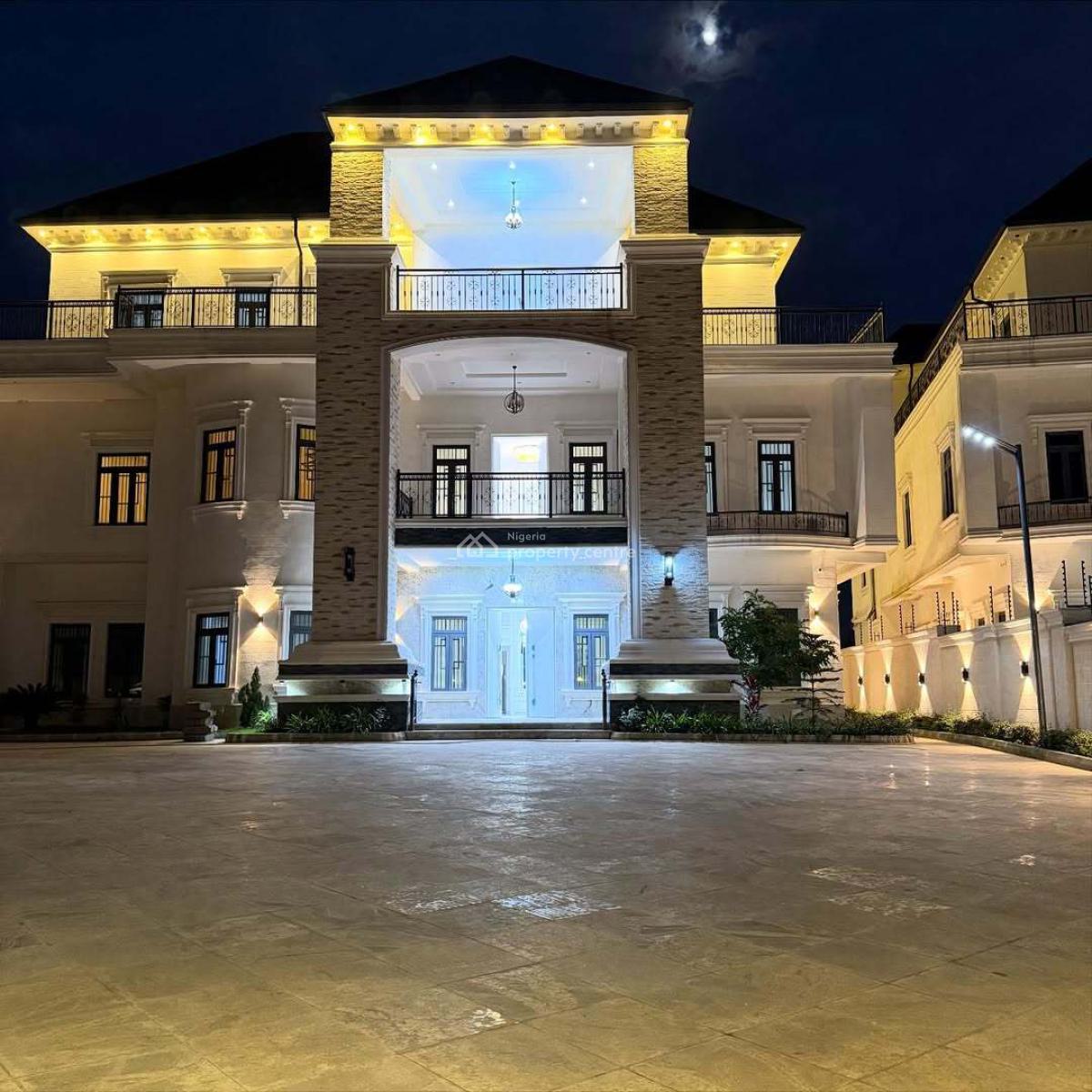 9-bedroom Exquisite Mansion with Penthouse, Elevator, Gym & Pool, Ministers Hill, Maitama District, Abuja, Detached Duplex for Sale