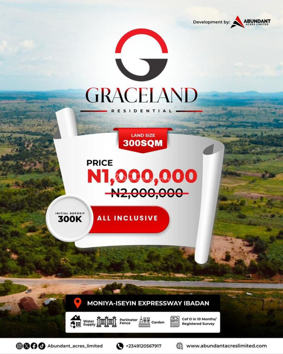 Get to Own 100% Dry Land:flexible Payment Plan, Affordable Buy & Build, Near Iita, Buy 6 Get 1 Free, Flexible Payment Plan, Strategic Location, Moniya, Ibadan, Oyo, Mixed-use Land for Sale