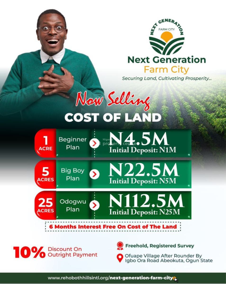 Next Generation Farm City, Ofuape Village 5 Acres, Abeokuta North, Ogun, Land for Sale