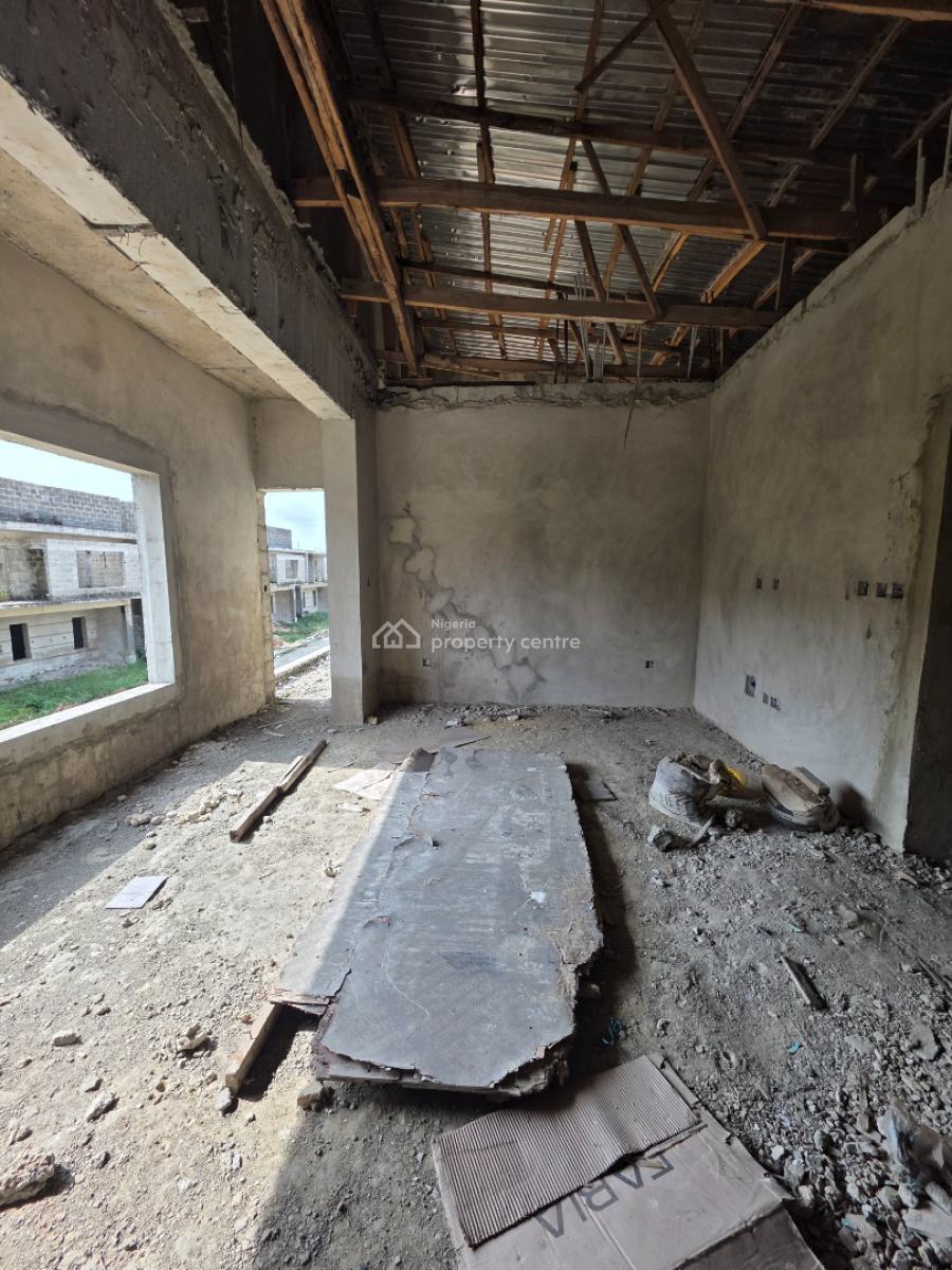 Affordable 3 Bedroom Terrace Duplex Carcass, Abraham Adesanya, Ajah, Lagos, Terraced Duplex for Sale