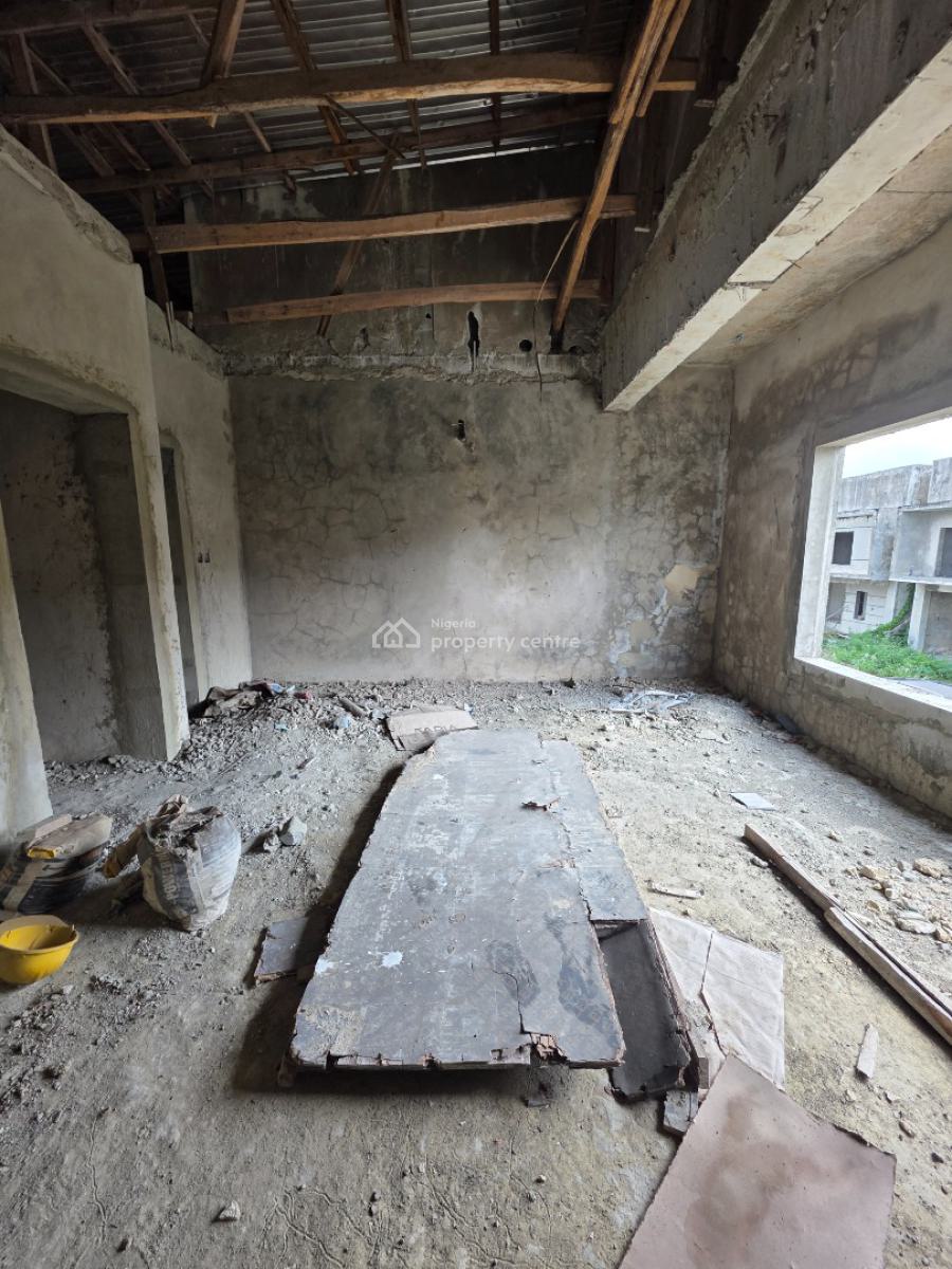 Affordable 3 Bedroom Terrace Duplex Carcass, Abraham Adesanya, Ajah, Lagos, Terraced Duplex for Sale