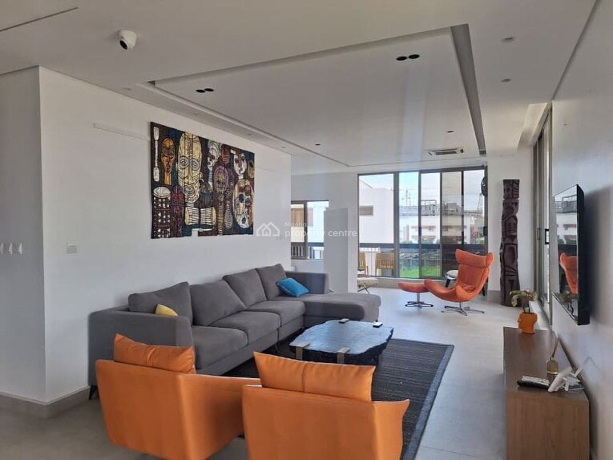 Waterfront Furnished 3-bedroom Penthouse Apartment, Banana Island, Ikoyi, Lagos, Flat / Apartment for Rent