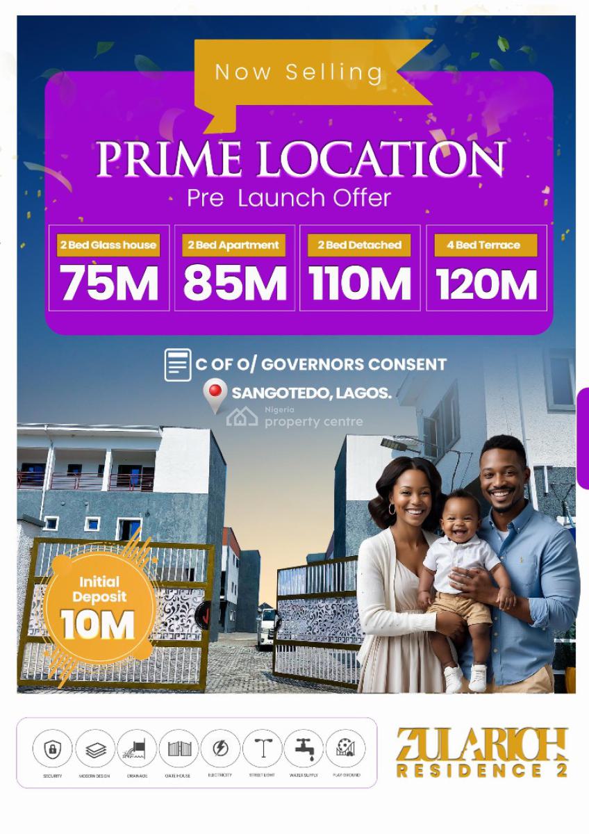 Luxury 4bedroom Terrace, Zularich Residence 2, Monastery Road., Sangotedo, Ajah, Lagos, Terraced Duplex for Sale