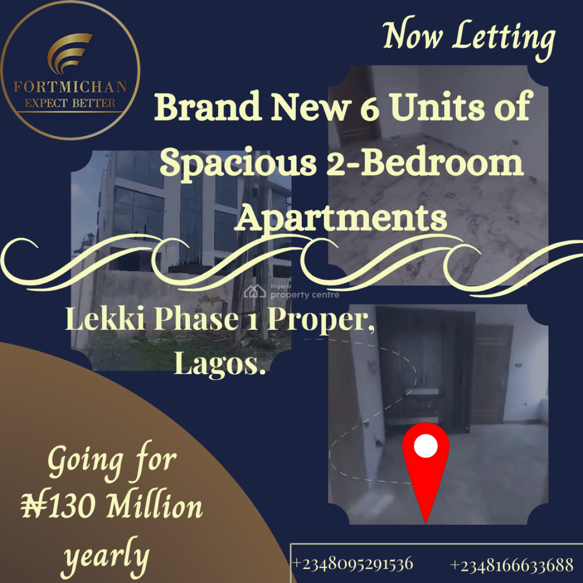 Brand New 6 Units of 2 Bedroom Apartments, Lekki Phase 1 Proper, Lekki Phase 1, Lekki, Lagos, Flat / Apartment for Rent