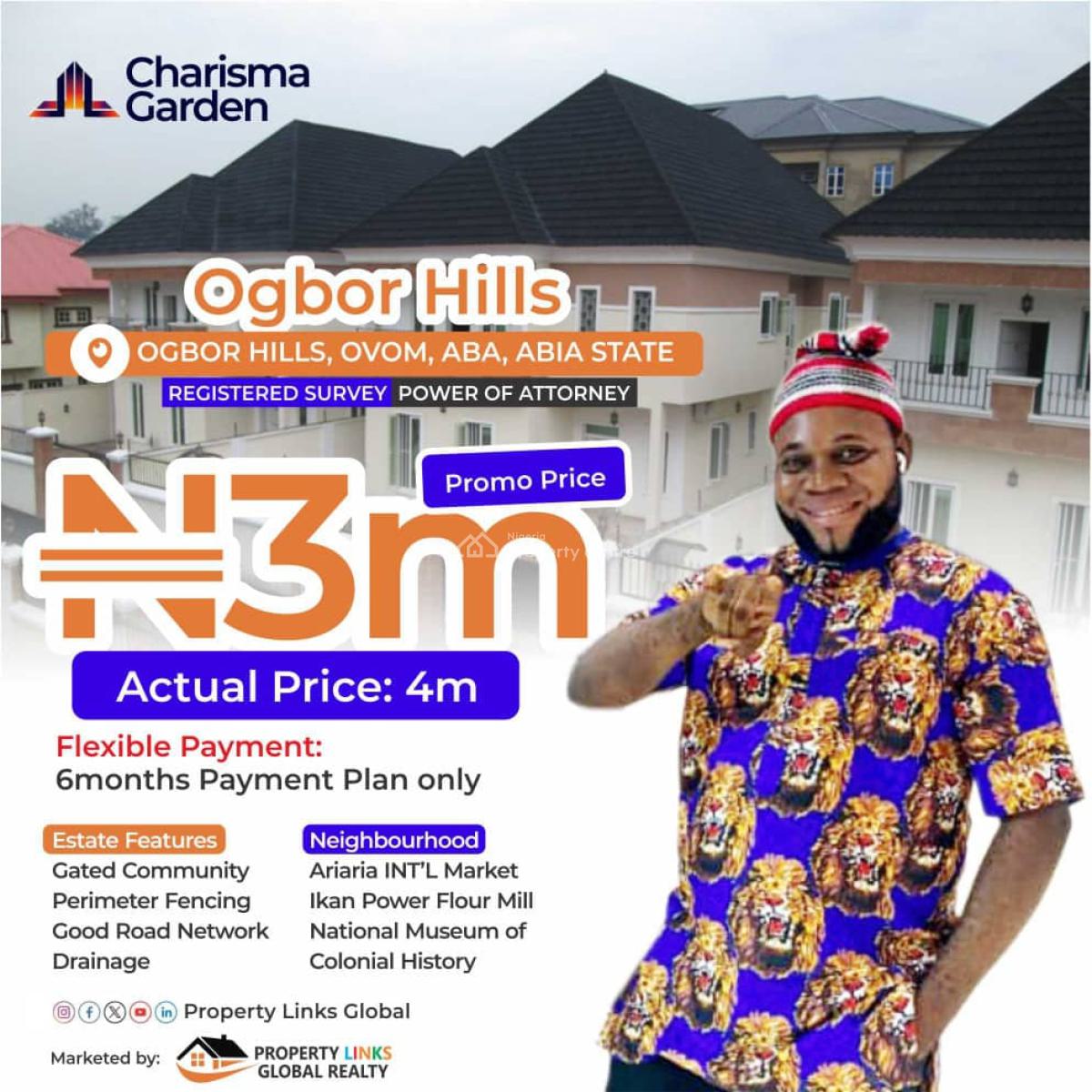 Verified and Affordable Dry Land in a Prime Location, Charisma Garden Ogbor Hills, Aba, Abia, Commercial Land for Sale