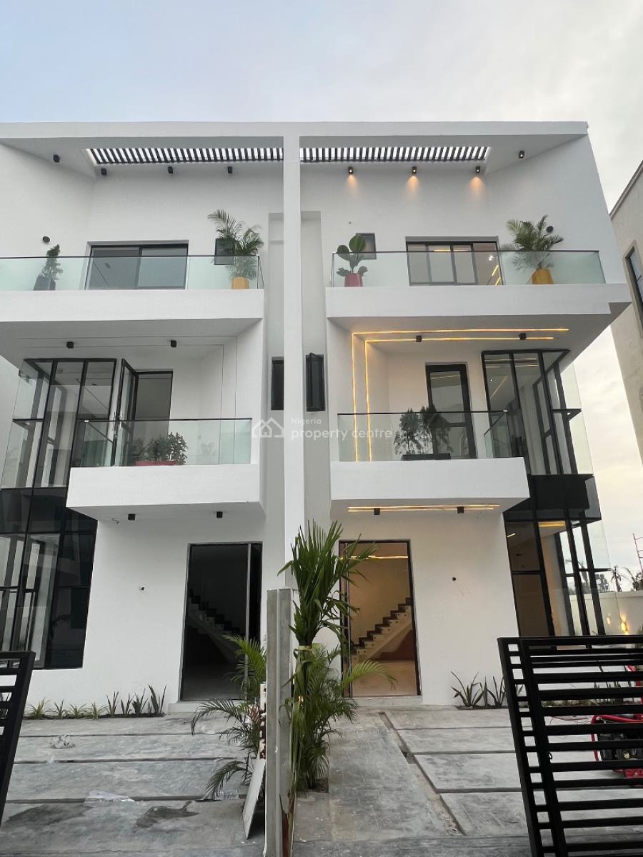 Luxury Built Modern Contemporary Design Four Bedrooms Duplex with Bq, Off Orchid Road, Lekki Phase 1, Lekki, Lagos, Semi-detached Duplex for Sale