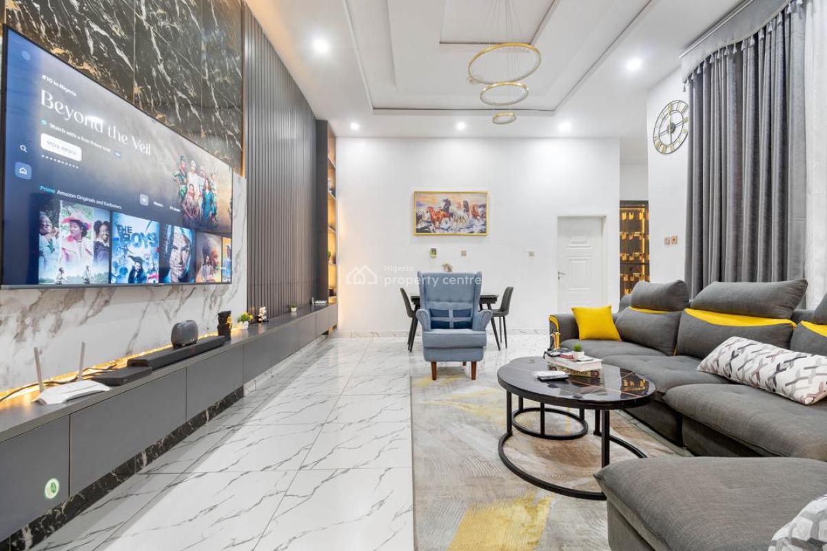 Luxury Sharp 4 Bedrooms Apartment with Ps5 & Swimming Pool, Orchid Road, Lekki, Lagos, Flat / Apartment Short Let