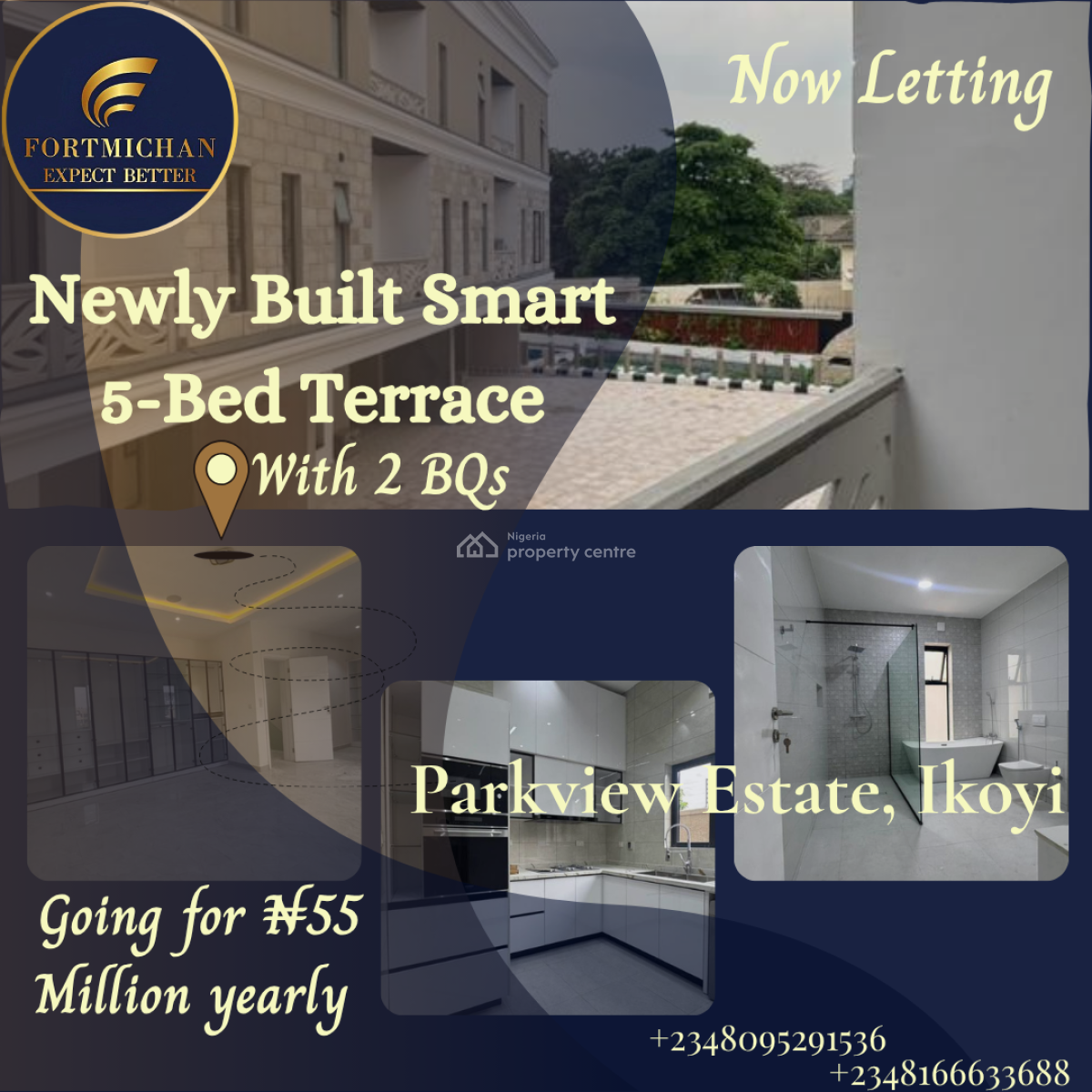 Newly Built Smart 5-bedroom Terrace Duplex with 2 Room Bq, Parkview Estate, Ikoyi, Lagos, Terraced Duplex for Rent