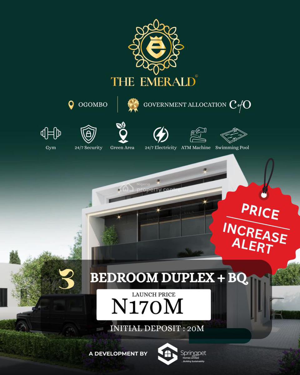 3-bedroom Fully Detached Duplexes + Bq, Welcome to The Emerald, Ogombo, Ajah, Lagos, Detached Duplex for Sale