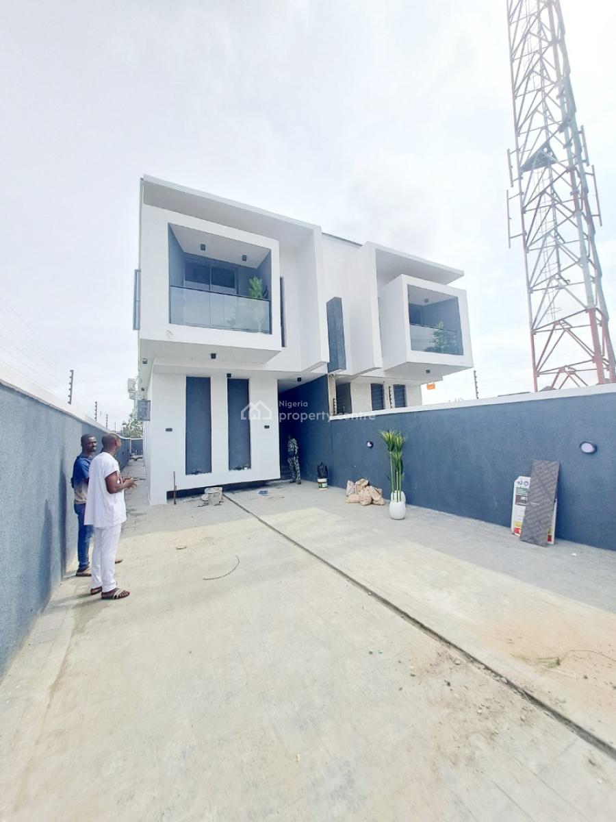 Newly Built 5 Bedroom Semi-detached with Bq, Pool, Cinema Room and Gym, Abraham Adesanya, Ajah, Lagos, Semi-detached Duplex for Sale
