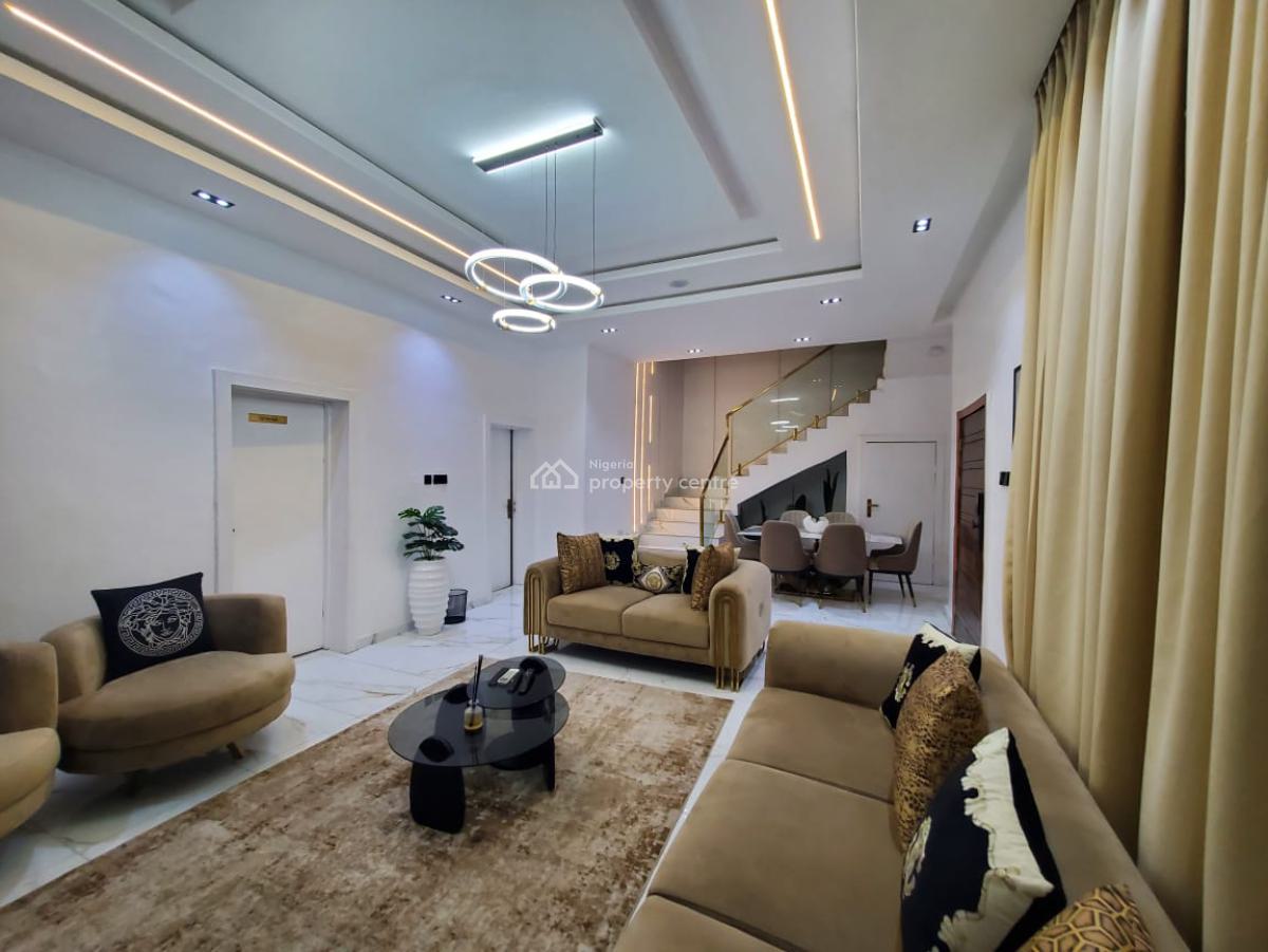 Luxury Furnished 4bedroom Terrace Duplex with Modern Amenities, Off Gbangbaba, Ikate Elegushi, Lekki, Lagos, House for Rent
