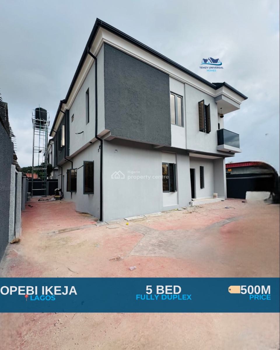 Newly Built 5 Bedroom Fully Detached Duplex with a Room Bq, Opebi, Ikeja, Lagos, Detached Duplex for Sale
