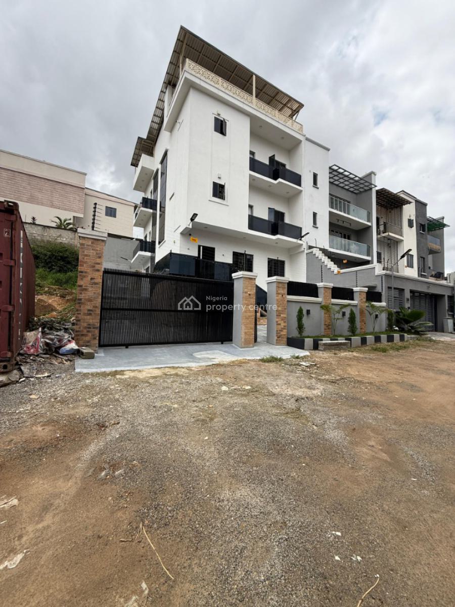Newly Built 5 Bedroom Terrace Duplex with Personal Gate and Bq, Guzape Main, Guzape District, Abuja, Terraced Duplex for Sale