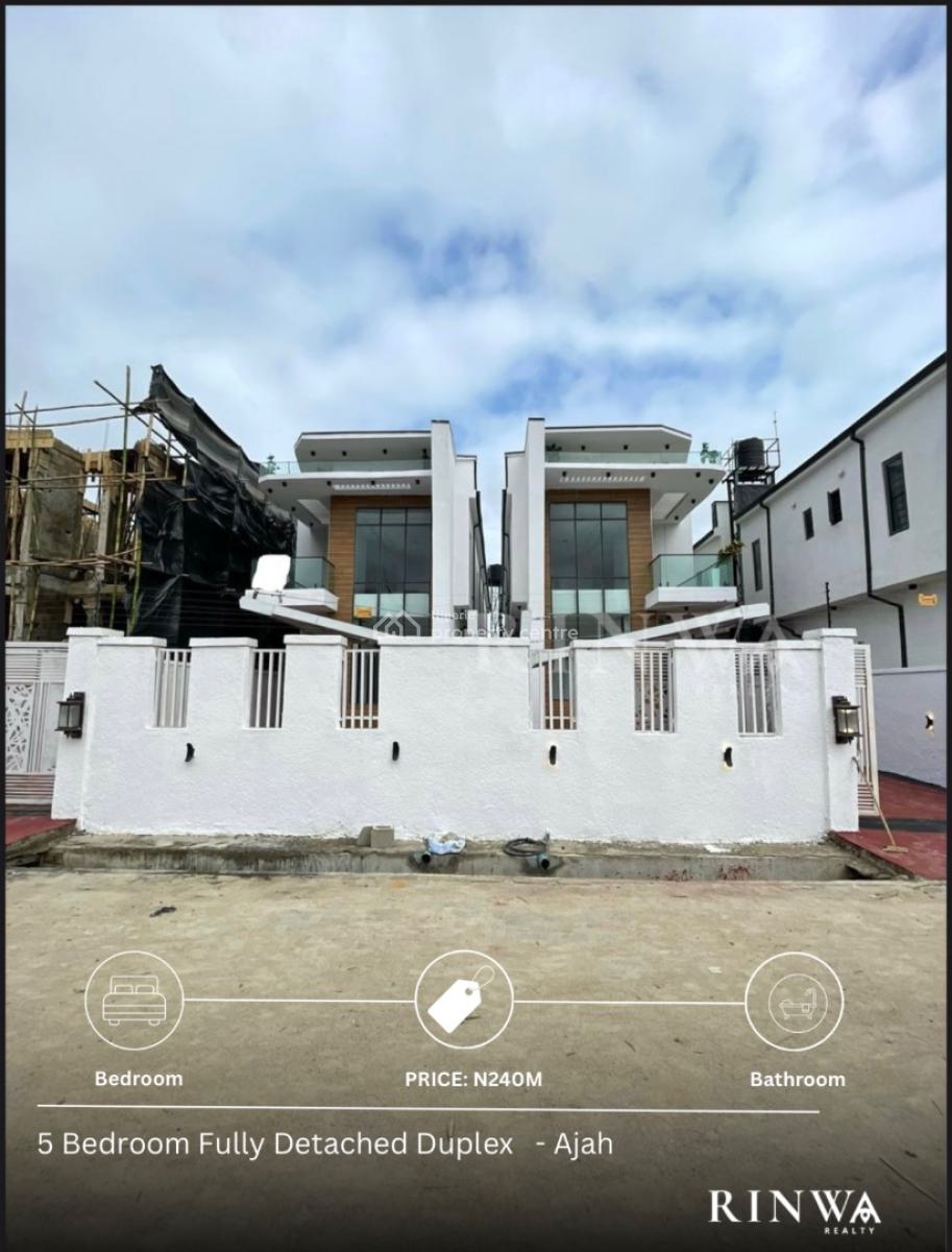 5 Bedroom Fully Detached Duplex, Ajah, Lagos, Detached Duplex for Sale