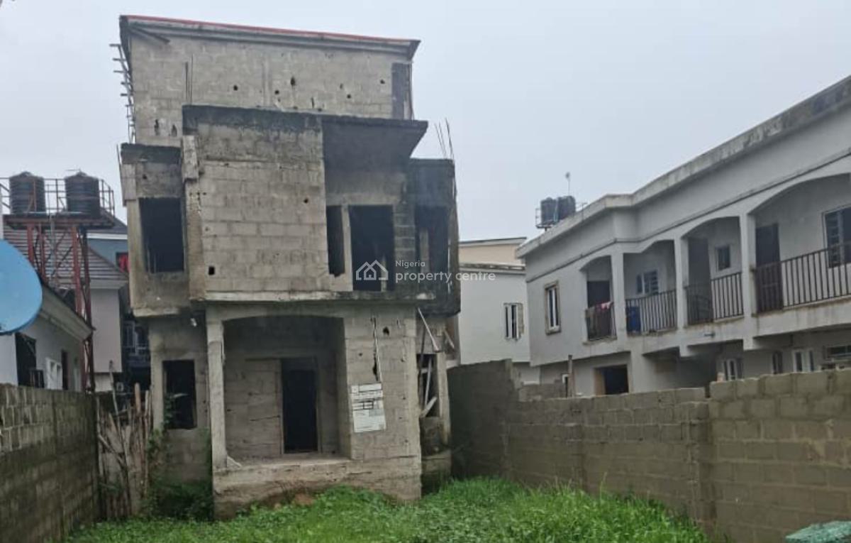 Uncompleted 4bedroom Duplex +3units of 2bedroom Flat in Serene Environ, Hosanna Estate Off Ago Palace Way, Okota, Isolo, Lagos, House for Sale