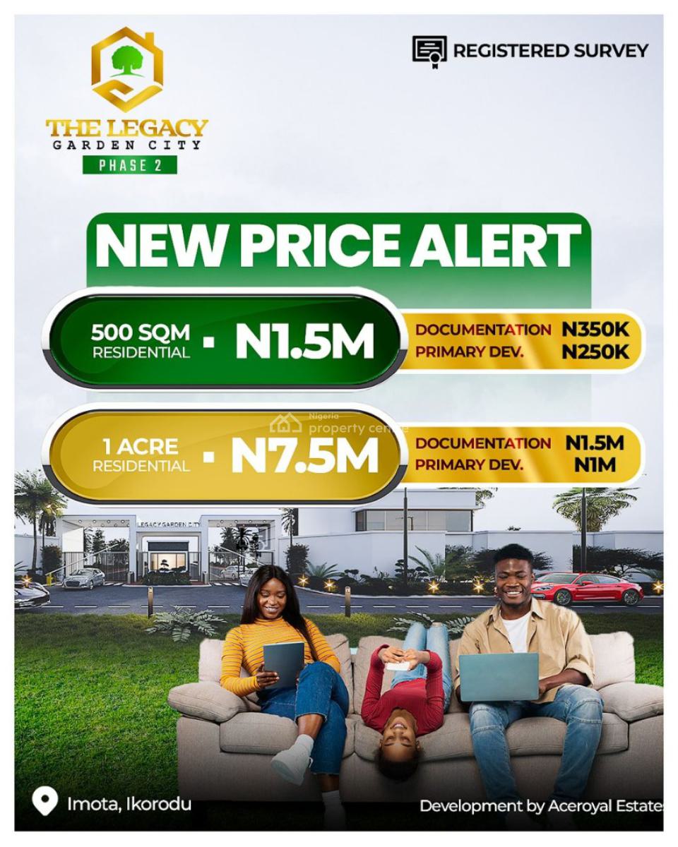 Legacy Garden Phrase 2,buy 7plot for Promo, Between Ikorodu Imota and Ogun State, Sagamu, Ogun, Residential Land for Sale