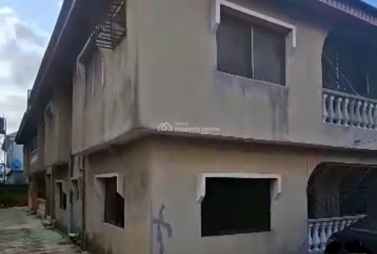 Block of 4flats of Standard 3bedrooms + 3shops on Full Plot of Land, Off Alhaja Agbeke St. Off  Ago Palace Way, Okota, Isolo, Lagos, Block of Flats for Sale