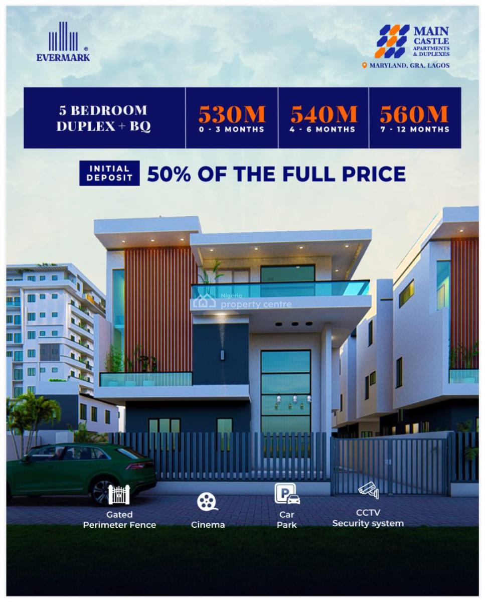 5 Bedroom Fully Detached Duplex+ Bq, 4,iyaoloye Crescent, Mary Land, Lagos State, Maryland, Lagos, Detached Duplex for Sale