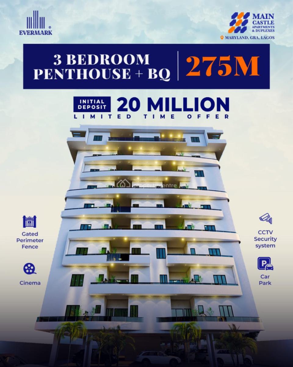 Smart and Automated 2 Bedroom Apartment with Bq, Smart Offplan Apartment + Bq, Elevator and Gym Suitable for Airbnb, Maryland, Lagos, Flat / Apartment for Sale