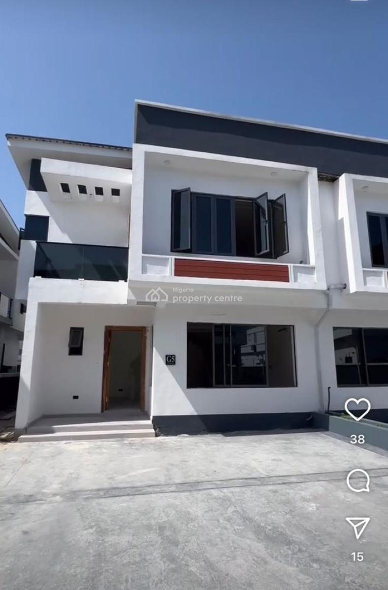 4 Bedroom Terrace with a Room Bq in an Access Control and Beautiful Estate, Platinum Way, Ikate, Lekki, Lagos, Terraced Duplex for Sale