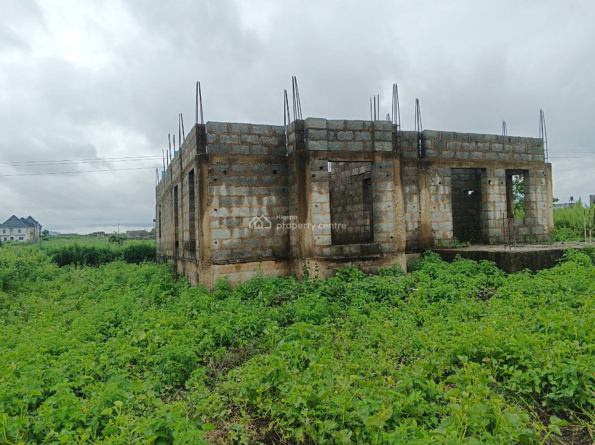 Nicely Done 4 Bedroom Carcass, After Rainbow Estate, Lugbe District, Abuja, Detached Duplex for Sale