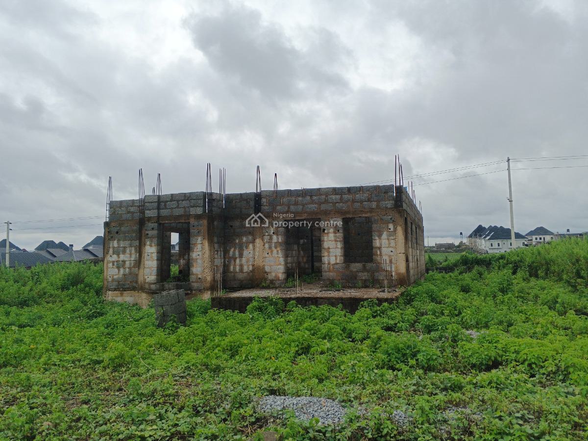Nicely Done 4 Bedroom Carcass, After Rainbow Estate, Lugbe District, Abuja, Detached Duplex for Sale