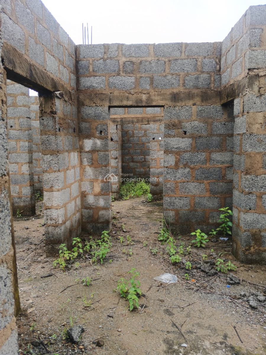 Nicely Done 4 Bedroom Carcass, After Rainbow Estate, Lugbe District, Abuja, Detached Duplex for Sale