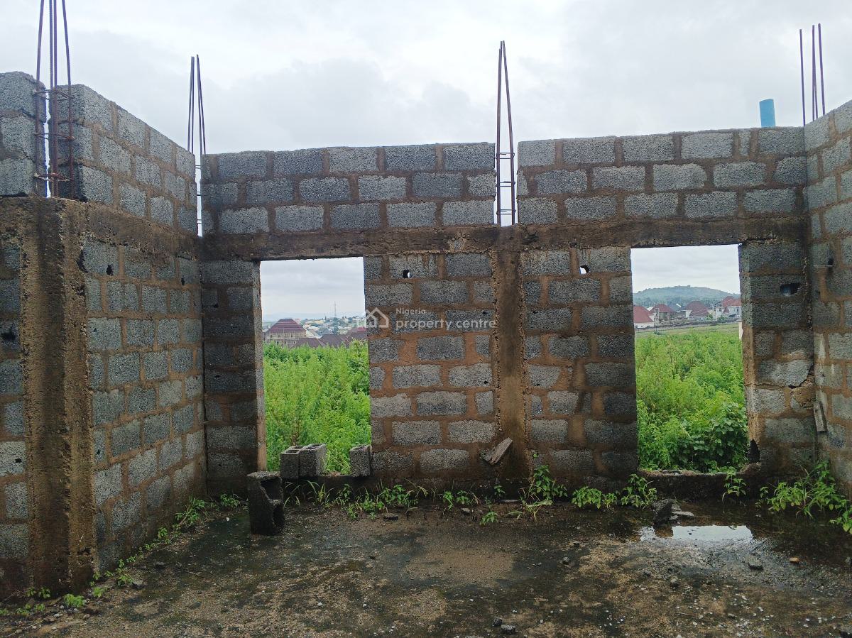 Nicely Done 4 Bedroom Carcass, After Rainbow Estate, Lugbe District, Abuja, Detached Duplex for Sale