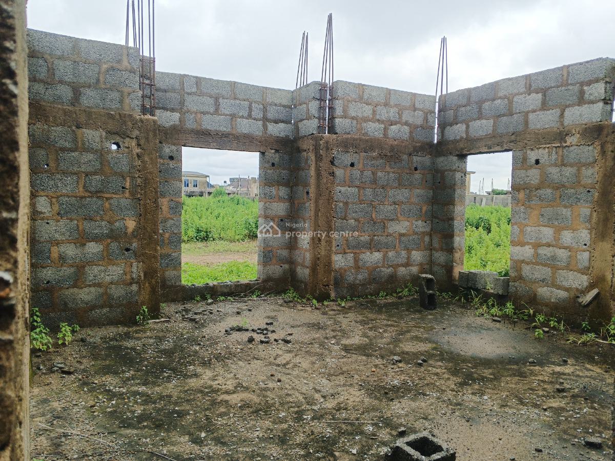 Nicely Done 4 Bedroom Carcass, After Rainbow Estate, Lugbe District, Abuja, Detached Duplex for Sale