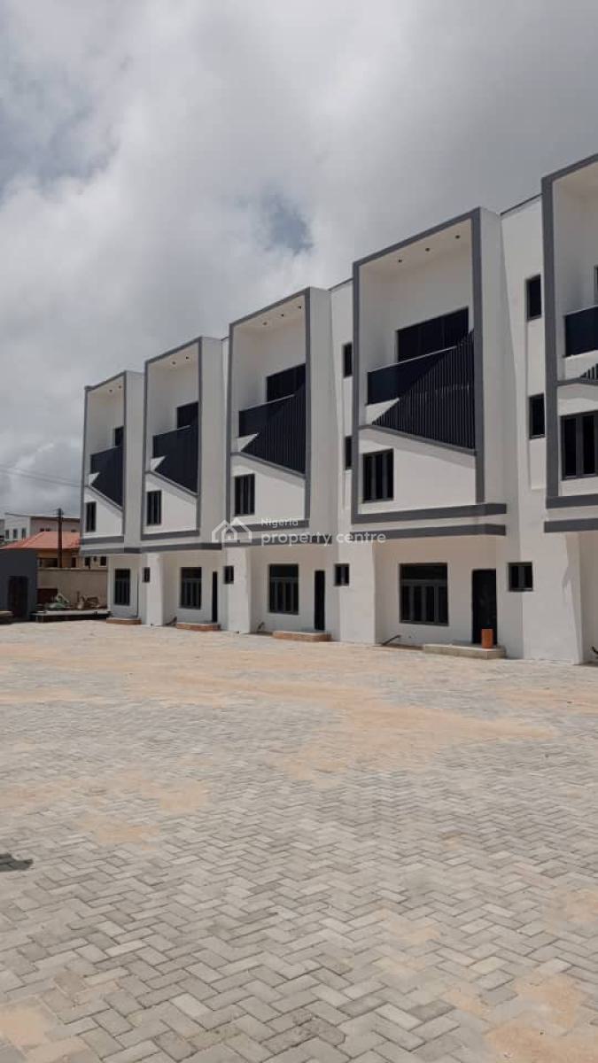 Luxury 4bedroom Terrace House with Bq at Atlantic View Estate, Jeff Vwede Street, Alpha Beach Road, Atlantic View Estate, Igbo Efon, Lekki, Lagos, Terraced Duplex for Rent