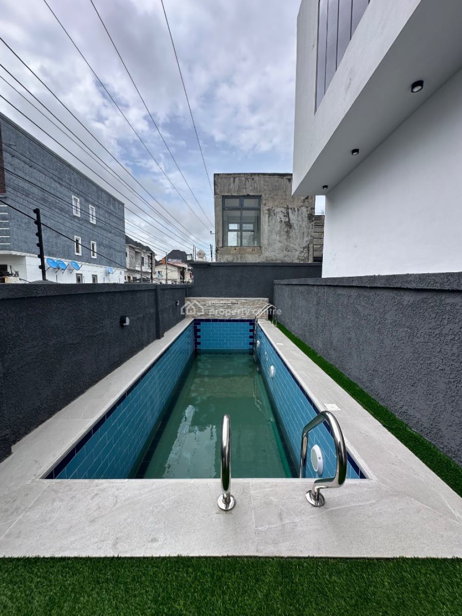 Neatly Built 4 Bedroom Terrace Duplex with Bq & Pool, Osapa, Lekki, Lagos, Terraced Duplex for Sale