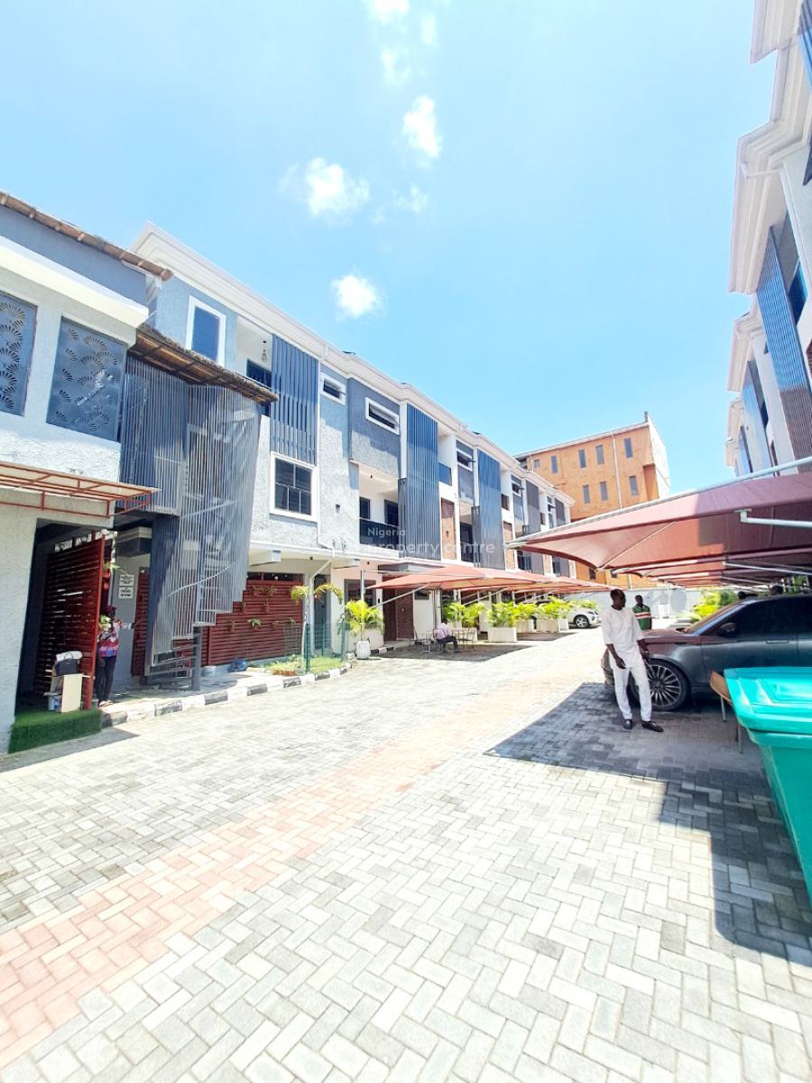 Newly Built 4 Bedroom Terrace with Bq, Pool, Gym House & Lounge, Ikate, Lekki, Lagos, Terraced Duplex for Sale