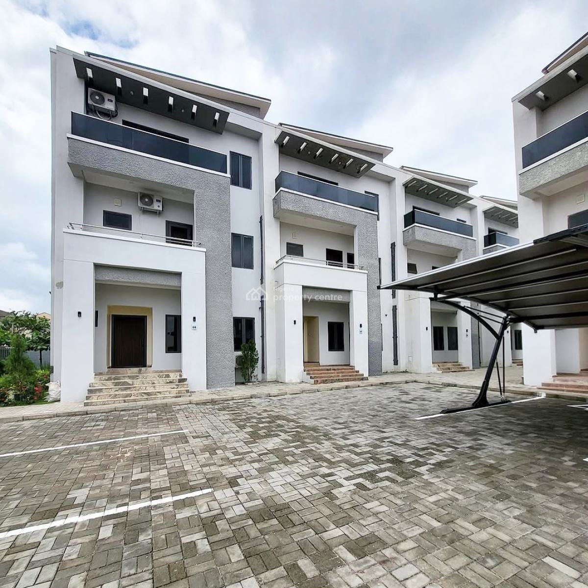 Brown New 5 Bedroom Terrace Duplex with Bq, Serene Environment, Durumi, Abuja, Terraced Duplex for Sale