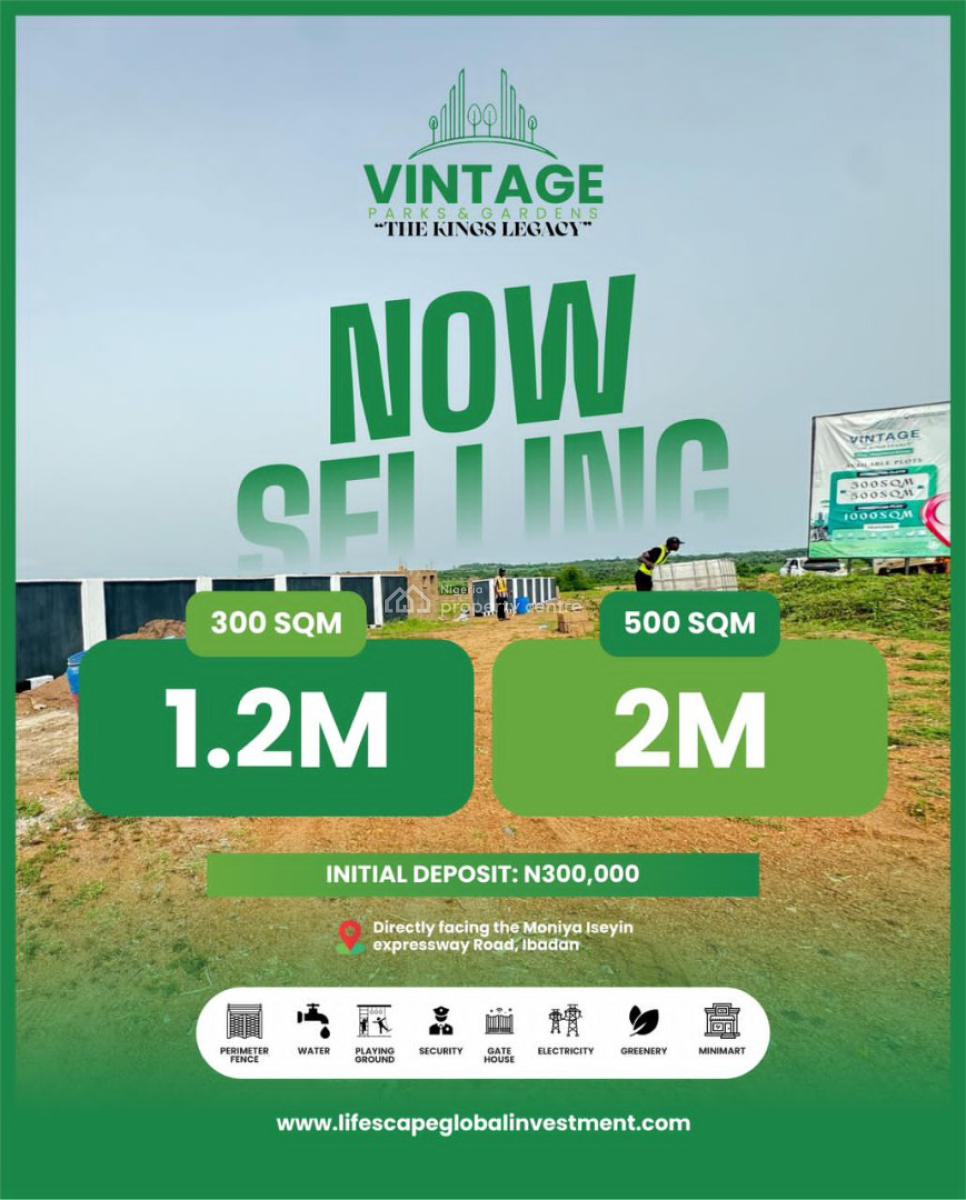Vintage Parks and Garden, Moniya, Ibadan, Oyo, Land for Sale