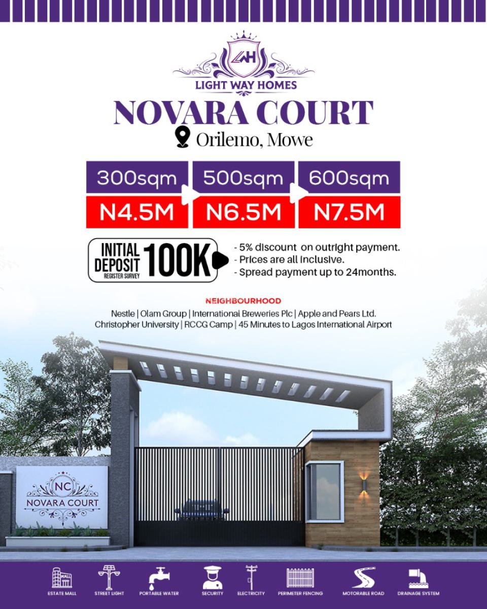 Land, Mowe Ofada, Ogun, Mixed-use Land for Sale