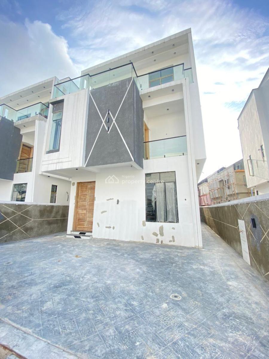 Contemporary 4 Bedroom Detached Duplex with Bq in a Well Secured Estate, Chevron, Lekki, Lagos, Detached Duplex for Sale
