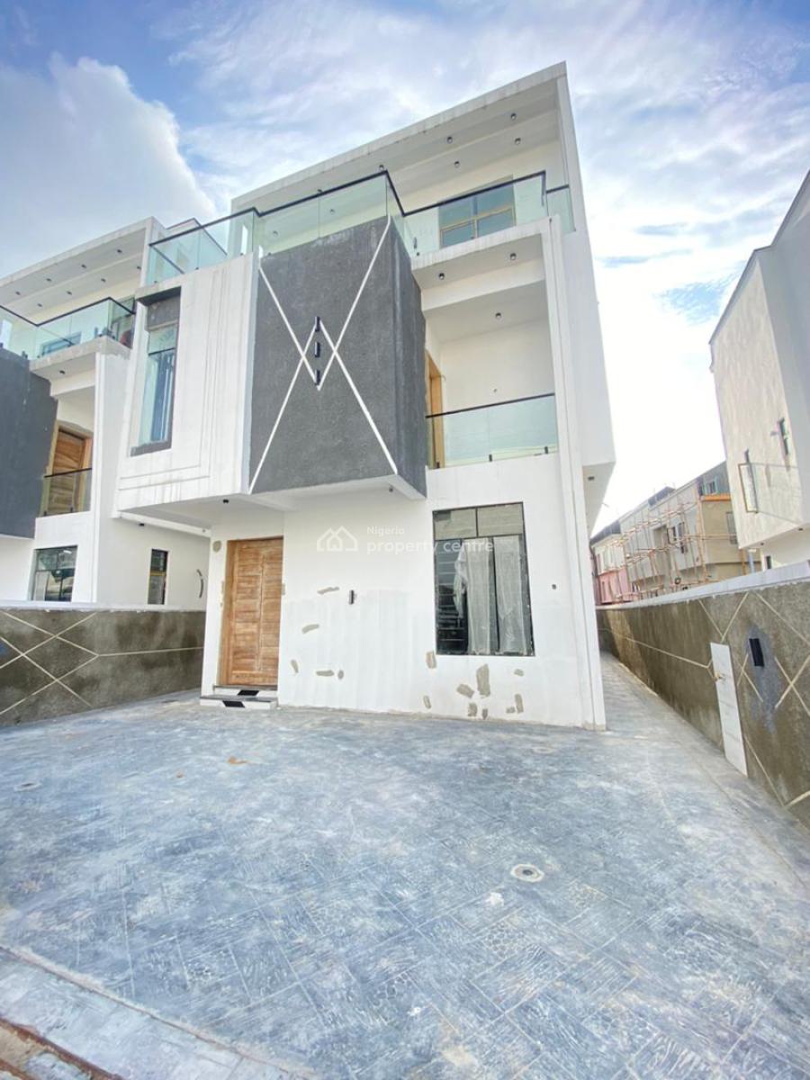 Contemporary 4 Bedroom Detached Duplex with Bq in a Well Secured Estate, Chevron, Lekki, Lagos, Detached Duplex for Sale