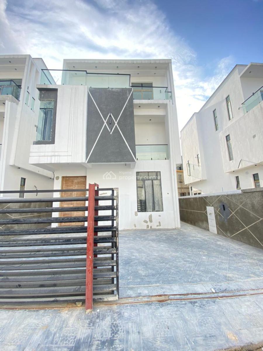 Contemporary 4 Bedroom Detached Duplex with Bq in a Well Secured Estate, Chevron, Lekki, Lagos, Detached Duplex for Sale