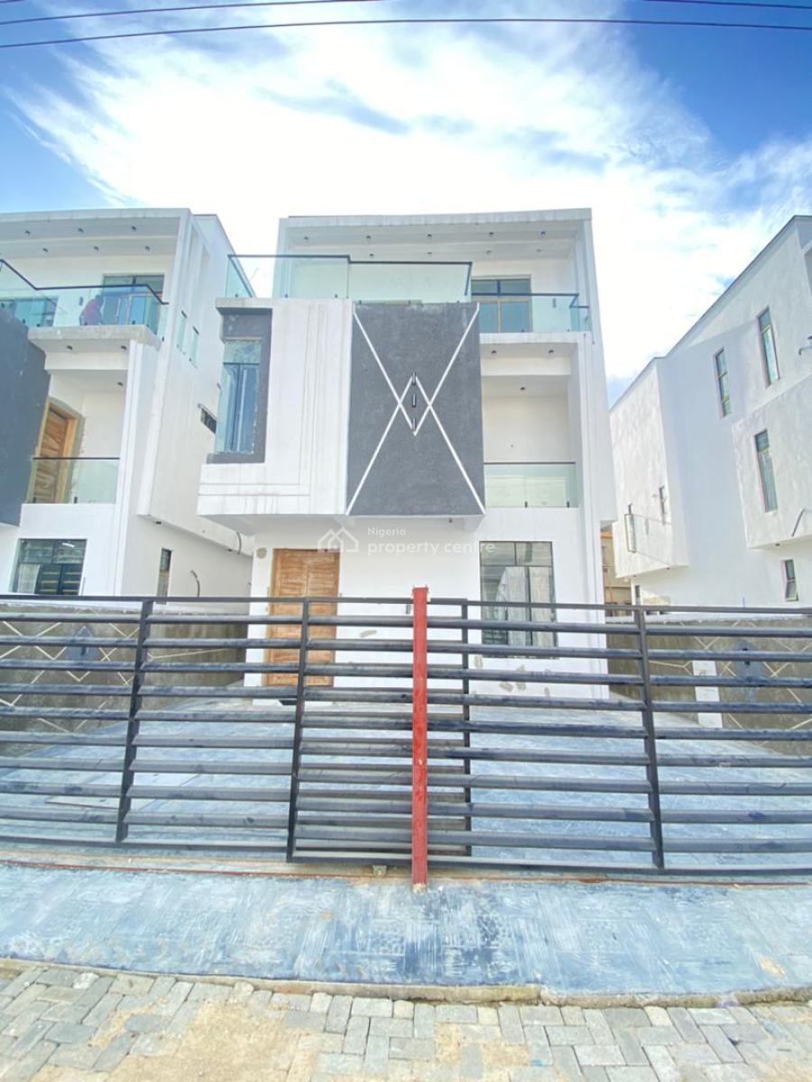 Contemporary 4 Bedroom Detached Duplex with Bq in a Well Secured Estate, Chevron, Lekki, Lagos, Detached Duplex for Sale