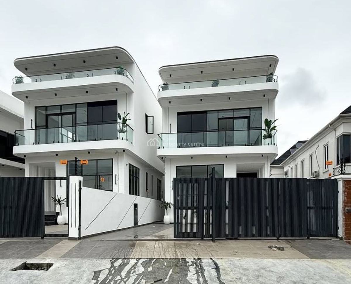 Contemporary 5 Bedrooms Fully Detached Duplex with Swimming Pool Availa, Oral Estate, Chevron, Lekki, Lagos, Detached Duplex for Sale