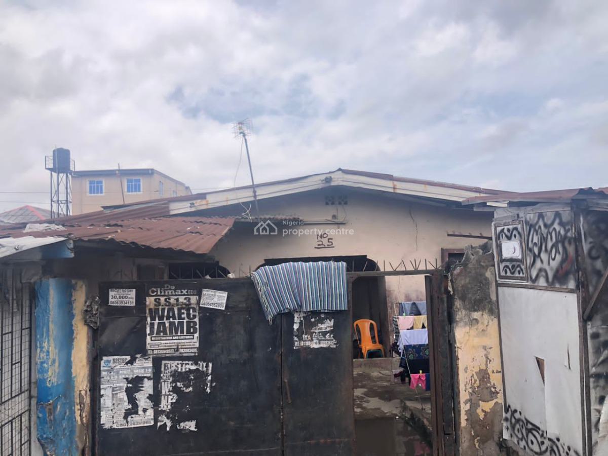 Demolishable Property 14 Rooms on Full Plot of Land Fences and Gated, Ijeshatedo, Surulere, Lagos, Detached Bungalow for Sale