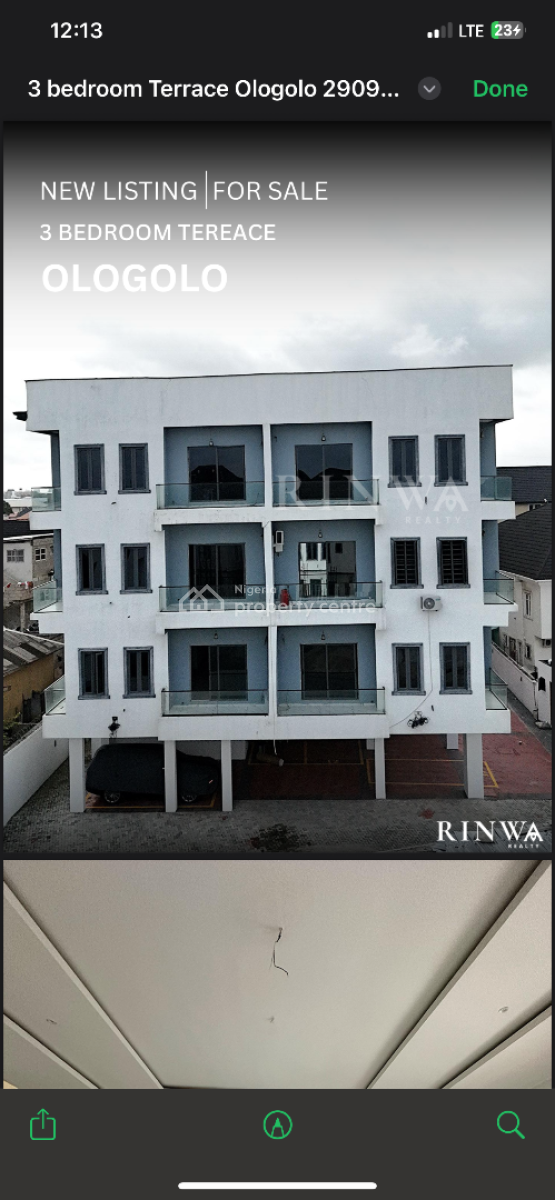 3 Bedroom Terrace, Ologolo, Lekki, Lagos, Terraced Duplex for Sale