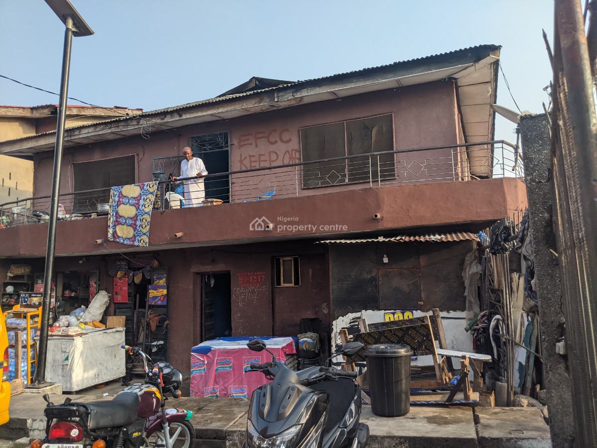 Corner Piece 5 Units of Lockup Shop and a 3 Bedroom Flat, Salami Tolu Road Close to Tolu Medical Center, Ajegunle, Apapa, Lagos, Commercial Property for Sale